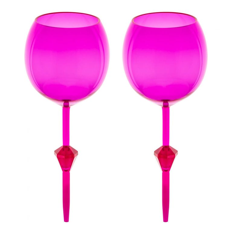 product shot example of Ecommerce Product Photography with 2 pink wine glasses in Melbourne
